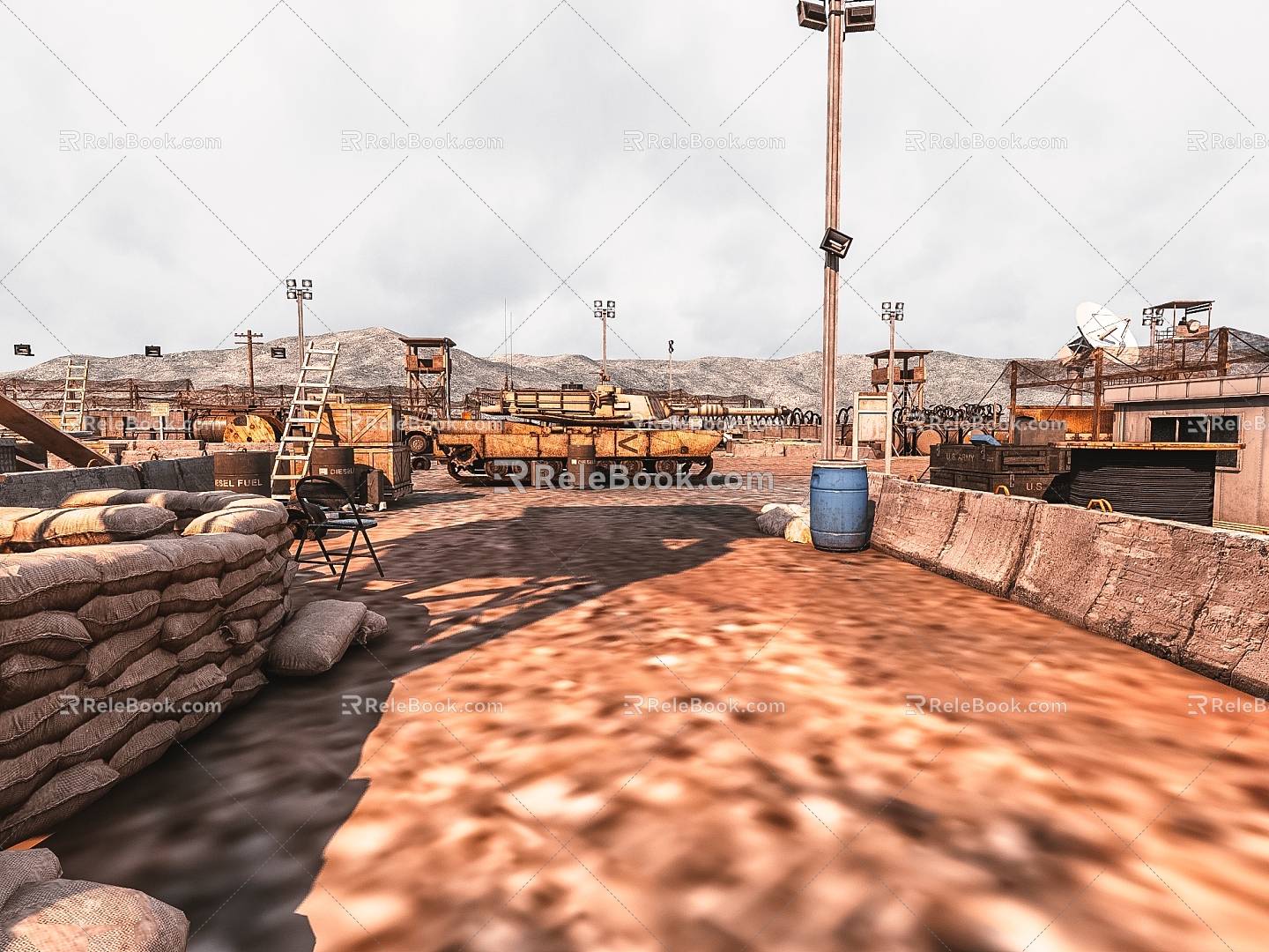 Modern Camp Activities 3d model