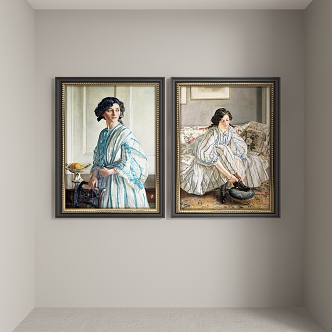 American Hanging Paintings 3d model