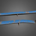 Distressed Blue Wooden Outdoor Bench With Weathered Finish And Rustic Design