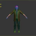 Man Wearing Red Coat Gray Shirt Blue Jeans And Brown Shoes Standing Pose 3D Rendered