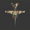 Camouflage Fighter Jet Model With Red Star Military Design And Detailed Paintwork