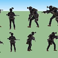 Characters Special Forces 3d model