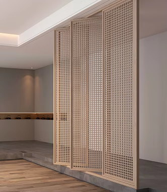 New Chinese style lattice partition 3d model
