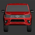 Red Pickup Truck Exterior With Cargo Bed And Shiny Alloy Wheels