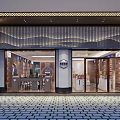 Elegant Tobacco and Liquor Store Interior With Display Shelves Red Gift Boxes And Products