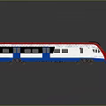modern light rail train high-speed rail 3d model