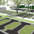 Ecological Parking Lot Design With Trees Green Areas And Sustainable Layout