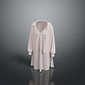 Man Wearing Pink Hooded Cardigan With White Polka Dot Dress Fashion Look