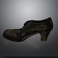 Bronze Brown Snakeskin Texture High Heels With Unique Toe And Heeled Design
