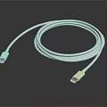 White USB Type C Data Cable for Smartphone Charging and Syncing Needs