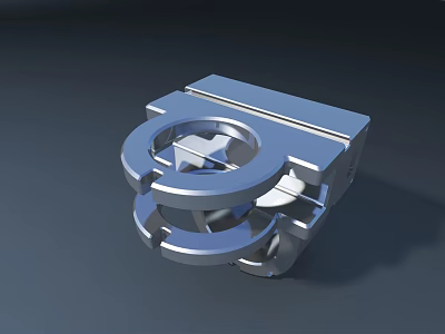 Sturdy Metal Road Facility Component With Circular Structure And Square Base 3d model