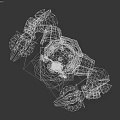 Anime Game Character Design White Haired Girl With Metallic Mechanical Arms Blue Glowing Orbs