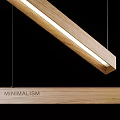 Minimalist Wooden Pendant Light With Long Sleek Design For Modern Interior Spaces