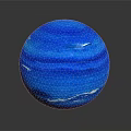 Blue Decorative Glass Sphere With Swirl Textures Shiny Surface And Reflective Base
