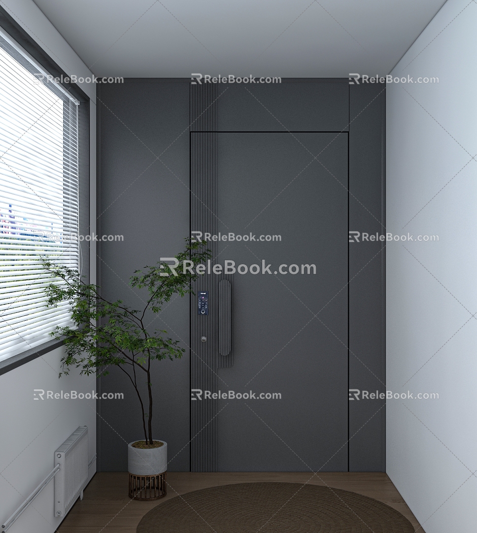 Modern security door 3d model