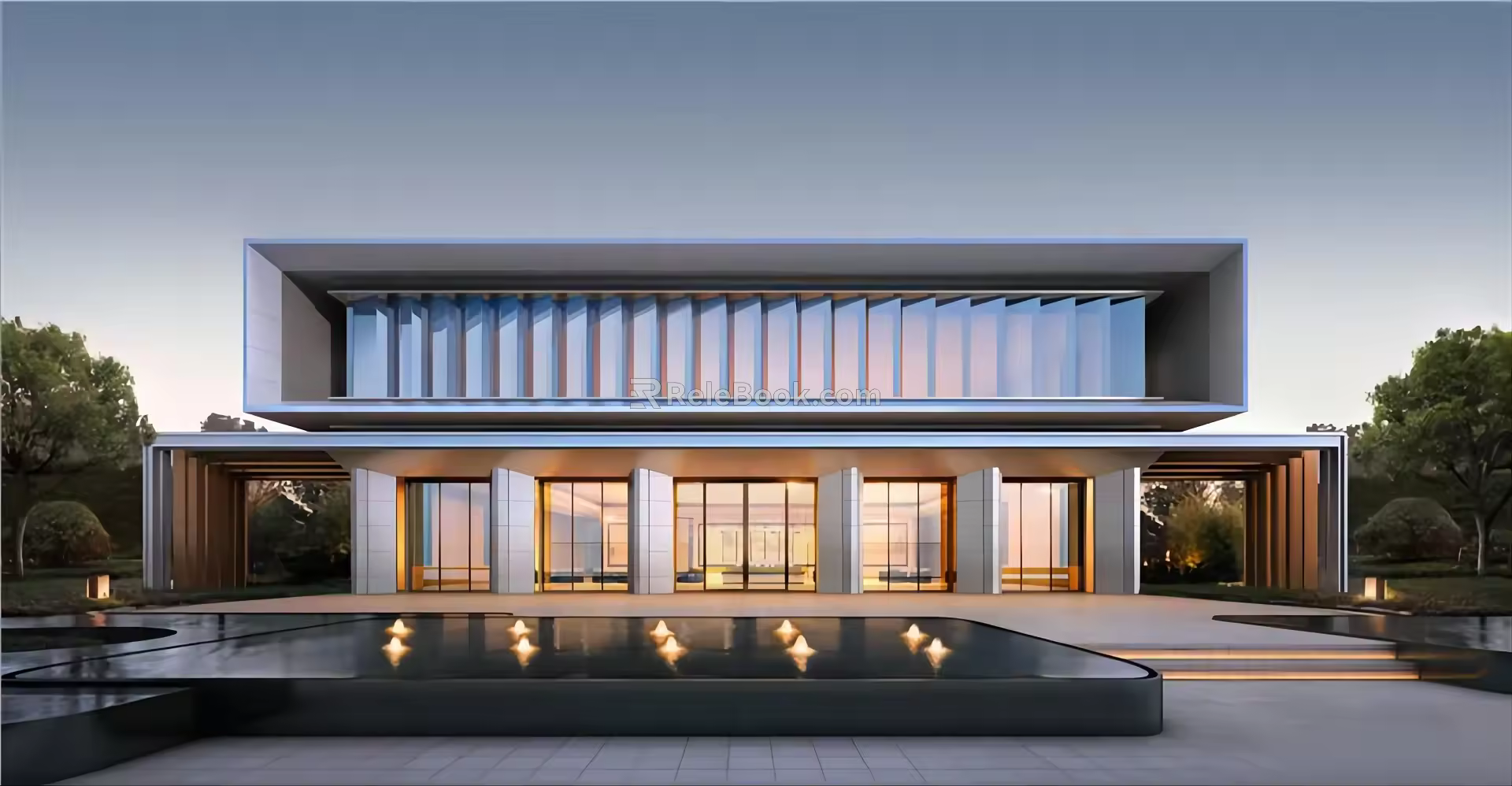 Modern Sales Office Architecture Exhibition Art Gallery Architecture 3d model