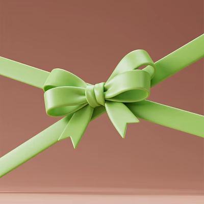 Bow tie ribbon bow finished gift box ornament 3d model