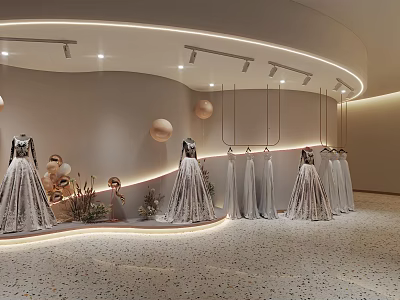 Modern Bridal Shop 3d model