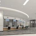 Modern Reception Front Desk With Wooden Accents Waiting Chairs And Bright Interior