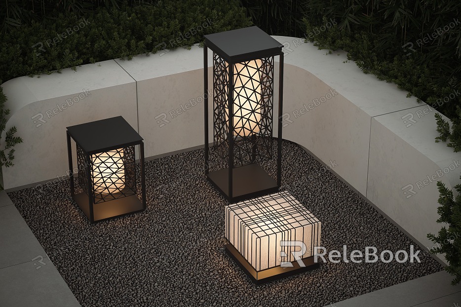 Modern garden lamp outdoor lamp landscape lamp combination camping lamp lawn lamp model