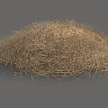 Dried Flowers And Grass Pile With Natural Fibrous Texture And Organic Look