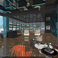 Modern KTV Interior Design With Colorful Lighting And Comfortable Sofa Seating