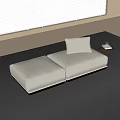 Modern chaise longue bed end stool fabric sofa 3d model