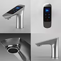 Modern faucet smart touch screen faucet smart temperature display touch faucet 3d model