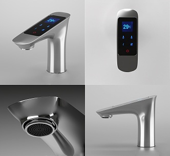 Modern faucet smart touch screen faucet smart temperature display touch faucet 3d model