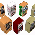 Vending Machine Automatic Beverage Machine Vending Machine Freezer 3d model