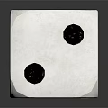 White Dice With Red And Black Dots For Tabletop Board Game Entertainment