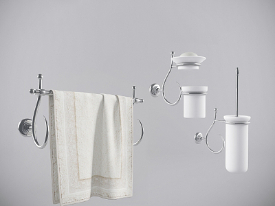 Small pieces of bathroom model