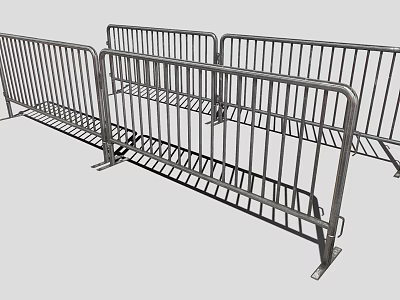 Metal Security Barricades With Steel Frame Construction For Crowd Control And Event Safety 3d model