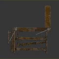 Rustic Solid Wood Stool With Back Storage Shelf And Sturdy Wooden Legs For Home Decor