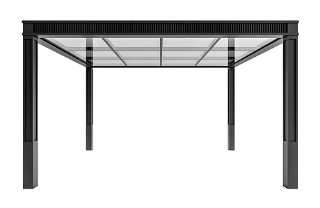Modern gallery landscape pavilion 3d model