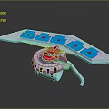 Modern console ship console rudder sci-fi operating cabin spacecraft console 3d model