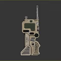 Military Tactical Communication Device With Antenna Green Display And Control Buttons