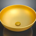 Golden Round Bowl Design As Practical Household Item For Daily Use
