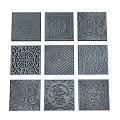 Traditional Ornamental Floor Tiles With Various Intricate Patterns And Textures