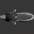 Modern Electric Scooter With Gray Green Sleek Body Digital Display And Comfortable Seat