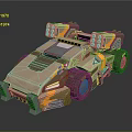 Self-made armed car modified car modified car chariot doomsday car self-made car self-made car modified car 3d model