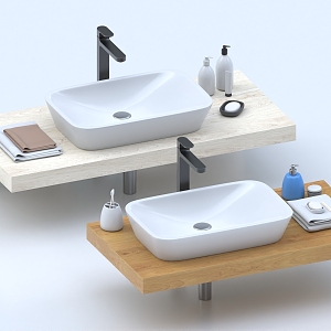 Wash basin Wash basin Wash basin Wash table Faucet Bathroom toiletries 3d model