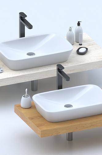 Wash basin Wash basin Wash basin Wash table Faucet Bathroom toiletries 3d model