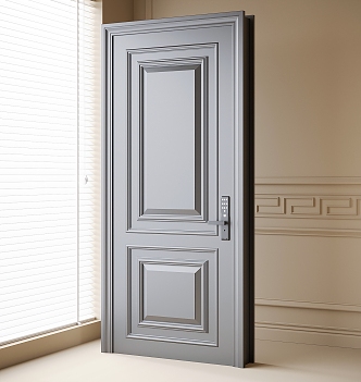 Modern security door entry door 3d model