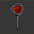 Unique Musical Instrument And Art Tools With Red Silver Decorative Chain And Spiked Design