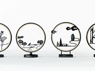 New Chinese Style Table Lamp 3d model