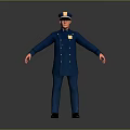 Modern Police Uniform Officer 3d model