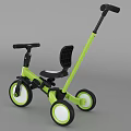 Green And Black Children's Tricycle With Black Seat And White Wheels