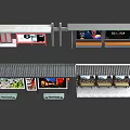 Traditional And Modern Style Bus Shelters With Canopies Advertising Panels And Seats