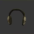 Stylish Protective Earmuffs With Black Headband And Beige Ear Cups